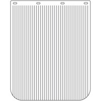 Anti Spray Ribbed Mudflap - 24" Wide x 30" High - Plain White